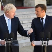 Emmanuel Macron dismissed Boris Johnson’s urge to renegotiate Brexit