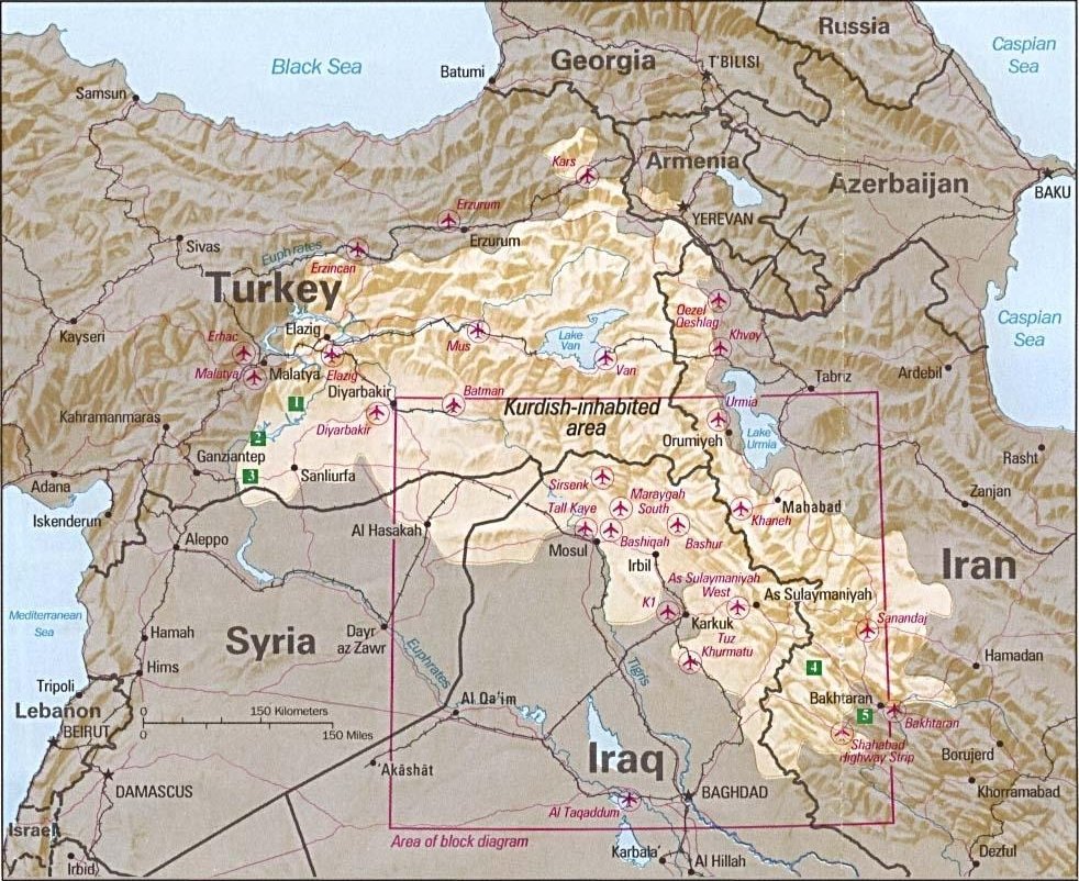 Kurdish turmoil in Map