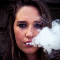 smoking flavored e-cigarettes