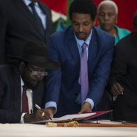South Sudan President Salva Kiir and rebel leader Riek Machar agreed on to form a unity government