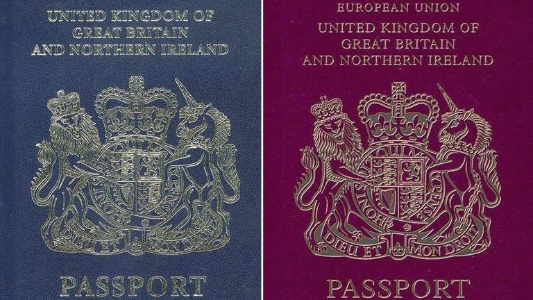 New British Passport to be Blue