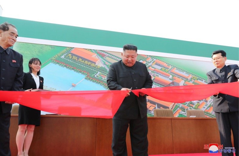 Kim Jong Un appears at the opening of a fertilizer plant