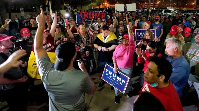 Trump Supporters Converge On Vote Centres in Michigan, Arizona