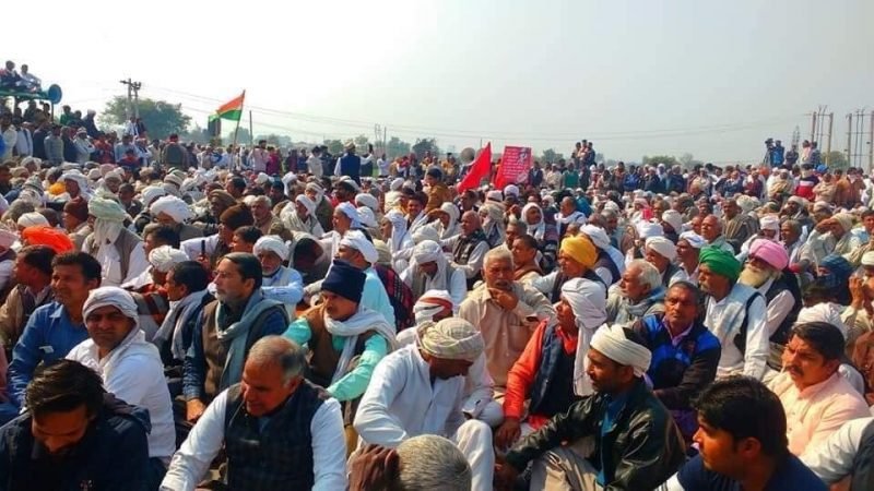indian farmers road blockade