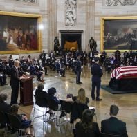 Biden and members of Congress pay tribute to a slain Capitol Police officer