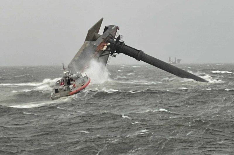 1 died, 6 rescued, and 12 are still missing from the capsized ship