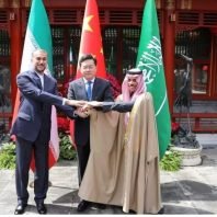 In Beijing, top Iranian and Saudi envoys restore diplomatic relations.