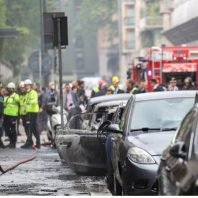 Milan street explosion injures one, no foul play.