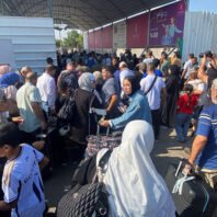 first-evacuees-leave-gaza-after-another-night-of-israeli-bombardments